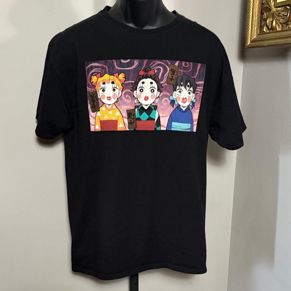 Demon Slayer Large Kimetsu No Yaiba Disguise Black T Shirt